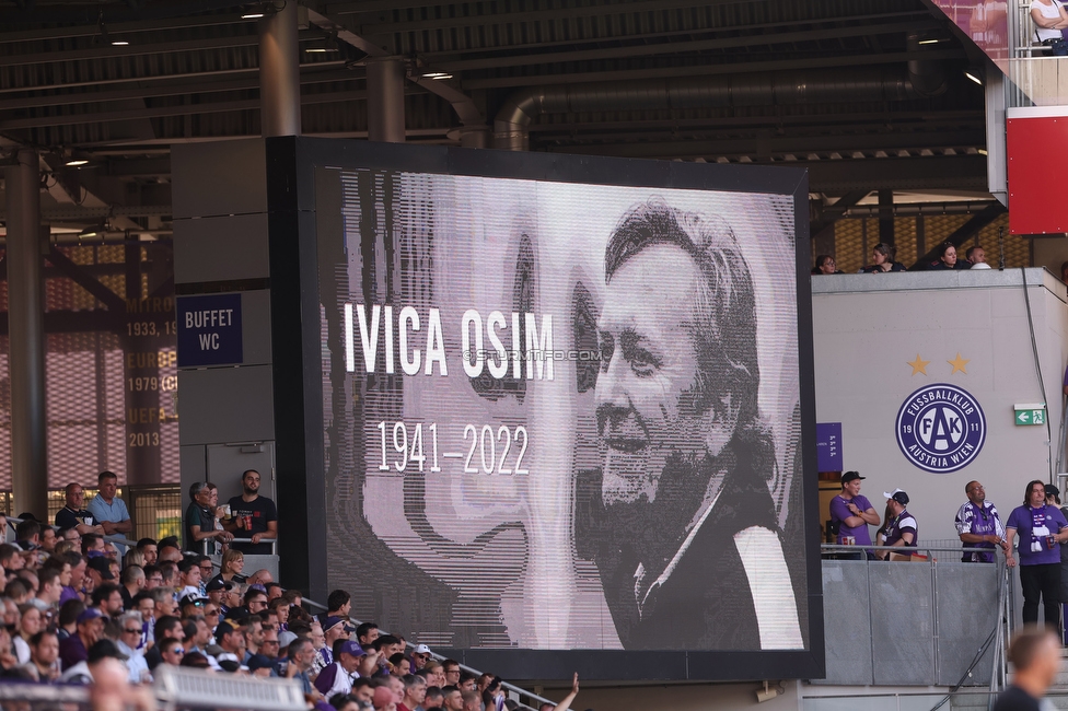 Austria Wien - Sturm Graz
Oesterreichische Fussball Bundesliga, 32 Runde, FK Austria Wien - SK Sturm Graz, Franz Horr Stadion Wien, 21.05.2022. 

Foto zeigt die Anzeigetafel
