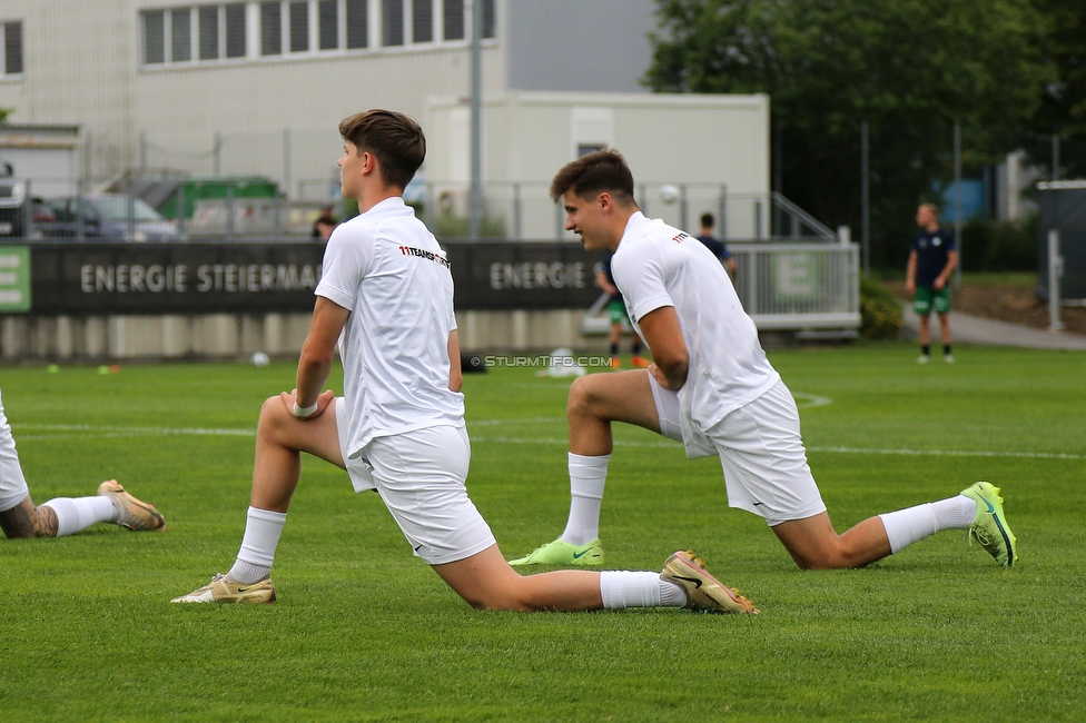 Sturm II - Hertha
Regionalliga Mitte, 33. Runde,  SK Sturm Graz II - WSC Hertha, Trainingszentrum Messendorf, 03.06.2022. 

Foto zeigt
