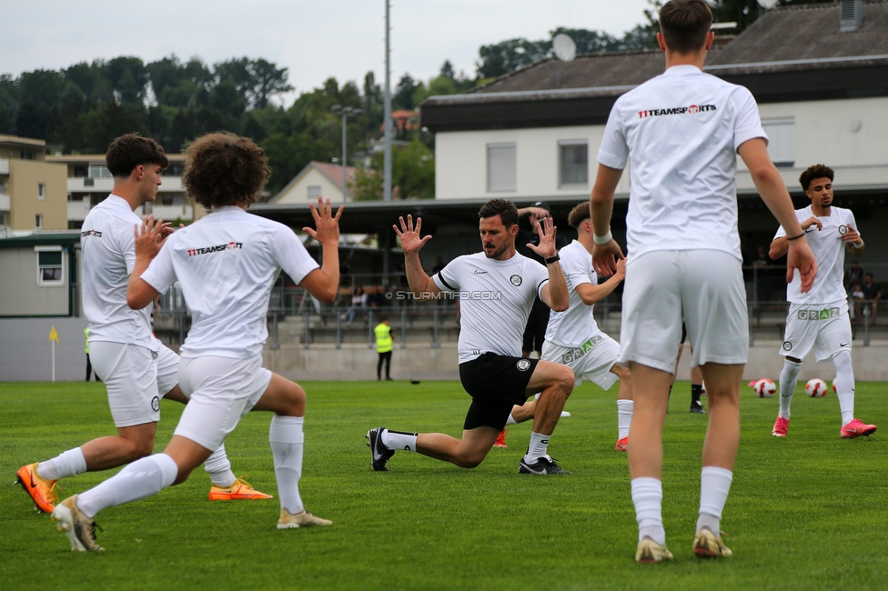 Sturm II - Hertha
Regionalliga Mitte, 33. Runde,  SK Sturm Graz II - WSC Hertha, Trainingszentrum Messendorf, 03.06.2022. 

Foto zeigt Mannschaft von Sturm II
