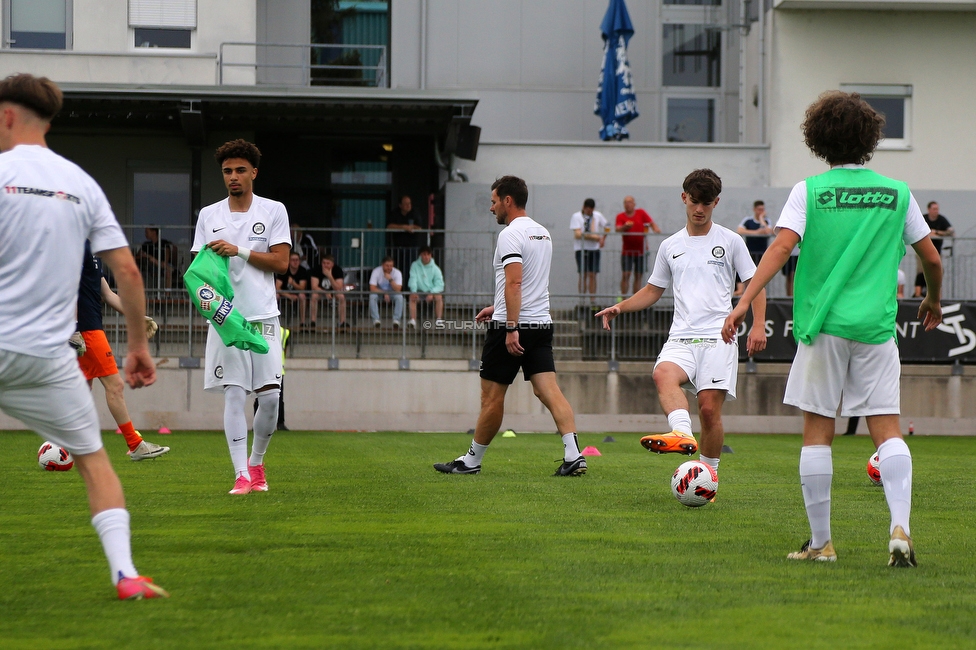 Sturm II - Hertha
Regionalliga Mitte, 33. Runde,  SK Sturm Graz II - WSC Hertha, Trainingszentrum Messendorf, 03.06.2022. 

Foto zeigt Mannschaft von Sturm II
