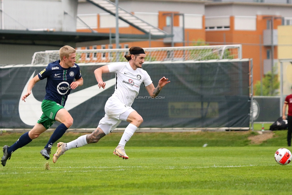 Sturm II - Hertha
Regionalliga Mitte, 33. Runde,  SK Sturm Graz II - WSC Hertha, Trainingszentrum Messendorf, 03.06.2022. 

Foto zeigt Martin Krienzer (Sturm II)
