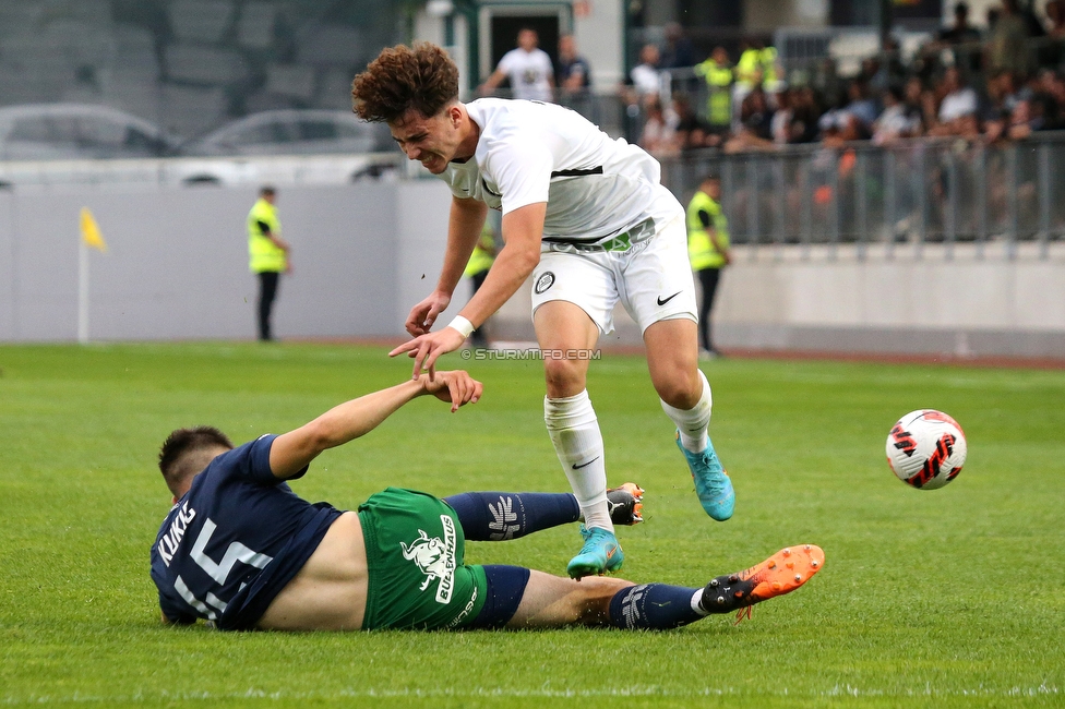 Sturm II - Hertha
Regionalliga Mitte, 33. Runde,  SK Sturm Graz II - WSC Hertha, Trainingszentrum Messendorf, 03.06.2022. 

Foto zeigt Tobias Strahlhofer (Sturm II)
