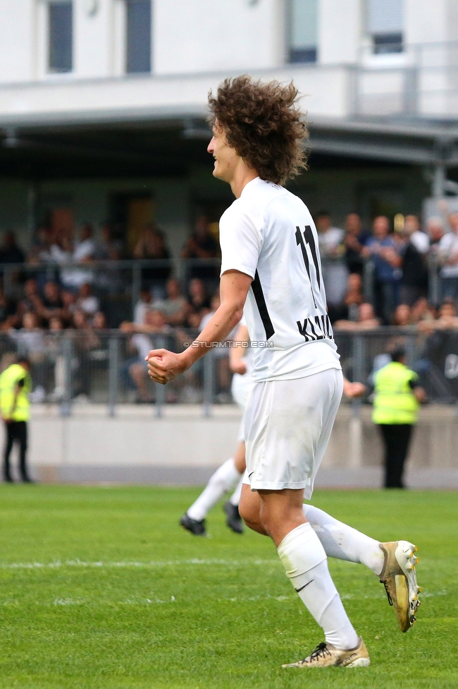 Sturm II - Hertha
Regionalliga Mitte, 33. Runde,  SK Sturm Graz II - WSC Hertha, Trainingszentrum Messendorf, 03.06.2022. 

Foto zeigt Tiziano Klamler (Sturm II)
Schlüsselwörter: torjubel