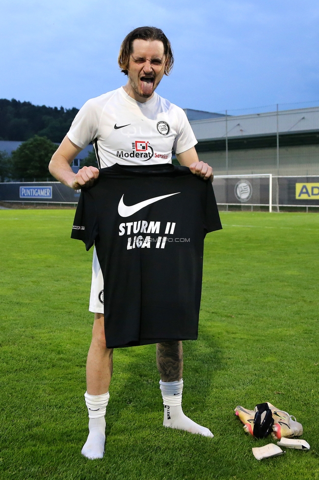 Sturm II - Hertha
Regionalliga Mitte, 33. Runde,  SK Sturm Graz II - WSC Hertha, Trainingszentrum Messendorf, 03.06.2022. 

Foto zeigt Martin Krienzer (Sturm II)
