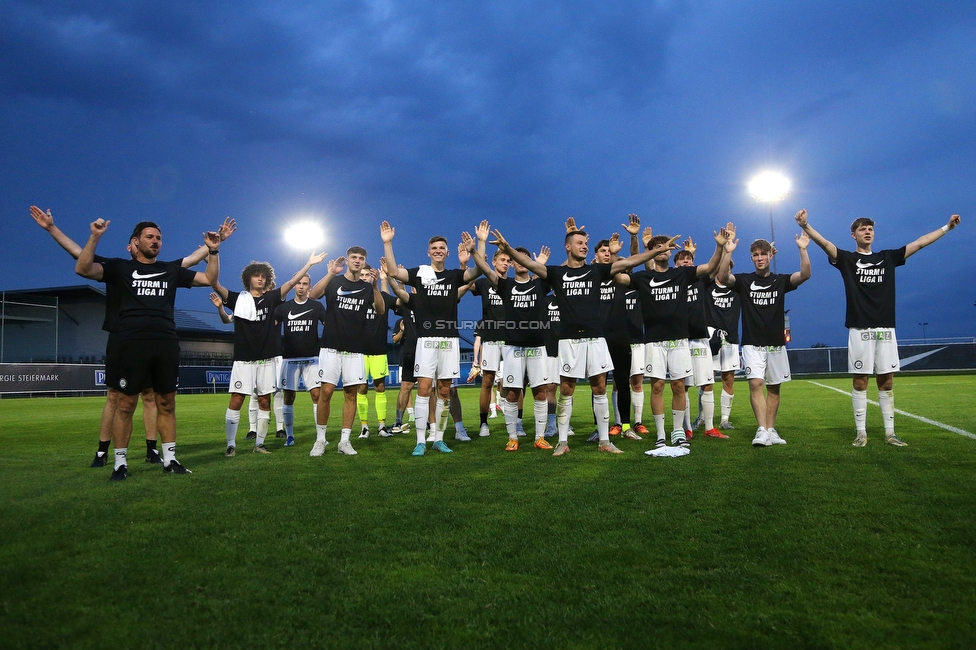 Sturm II - Hertha
Regionalliga Mitte, 33. Runde,  SK Sturm Graz II - WSC Hertha, Trainingszentrum Messendorf, 03.06.2022. 

Foto zeigt Mannschaft von Sturm II
