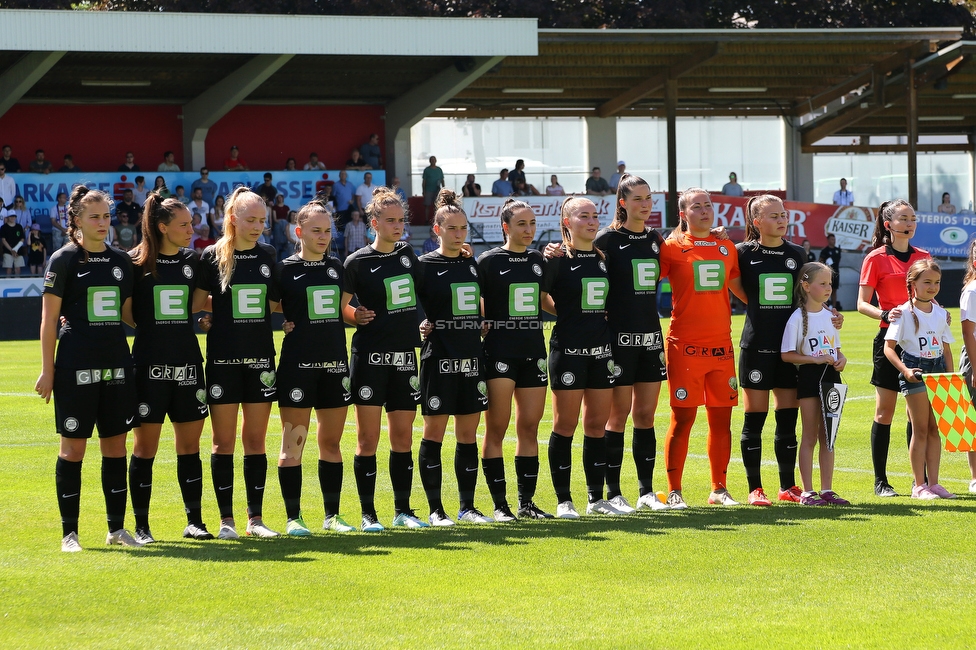 Sturm Damen - St. Poelten
OEFB Frauen Cup, Finale, SK Sturm Graz Damen - SKN St. Poelten Frauen, Stadion Amstetten, 04.06.2022. 

Foto zeigt die Mannschaft der Sturm Damen
