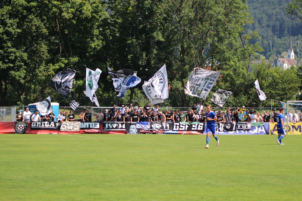 Roethis - Sturm Graz
OEFB Cup, 1. Runde, SC Roethis - SK Sturm Graz, Sportplatz an der Ratz, 16.07.2022. 

Foto zeigt Fans von Sturm
