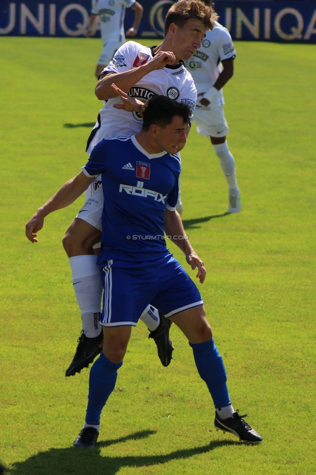 Roethis - Sturm Graz
OEFB Cup, 1. Runde, SC Roethis - SK Sturm Graz, Sportplatz an der Ratz, 16.07.2022. 

Foto zeigt David Affengruber (Sturm)
