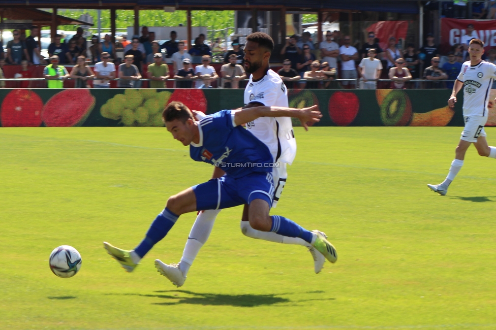 Roethis - Sturm Graz
OEFB Cup, 1. Runde, SC Roethis - SK Sturm Graz, Sportplatz an der Ratz, 16.07.2022. 

Foto zeigt Gregory Wuethrich (Sturm)
