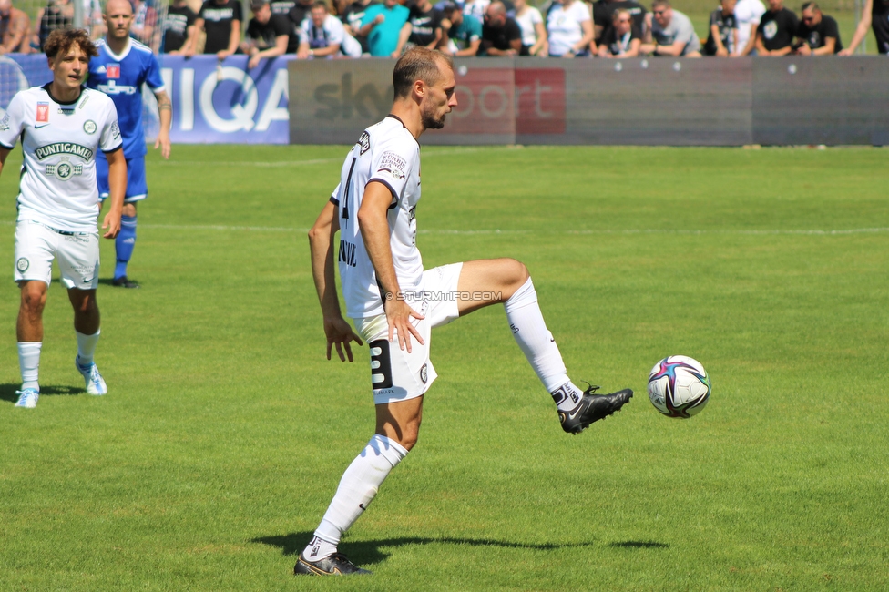 Roethis - Sturm Graz
OEFB Cup, 1. Runde, SC Roethis - SK Sturm Graz, Sportplatz an der Ratz, 16.07.2022. 

Foto zeigt Jon Gorenc-Stankovic (Sturm)
