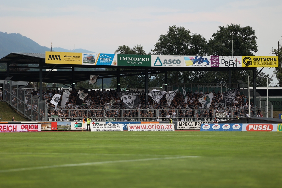 Wolfsberg - Sturm Graz
Oesterreichische Fussball Bundesliga, 1. Runde, Wolfsberger AC - SK Sturm Graz, Lavanttal Arena Wolfsberg, 23.07.2022. 

Foto zeigt Fans von Sturm
