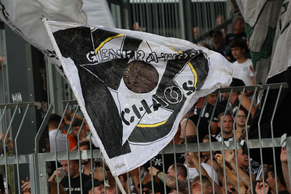 Wolfsberg - Sturm Graz
Oesterreichische Fussball Bundesliga, 1. Runde, Wolfsberger AC - SK Sturm Graz, Lavanttal Arena Wolfsberg, 23.07.2022. 

Foto zeigt Fans von Sturm
Schlüsselwörter: generationchaos