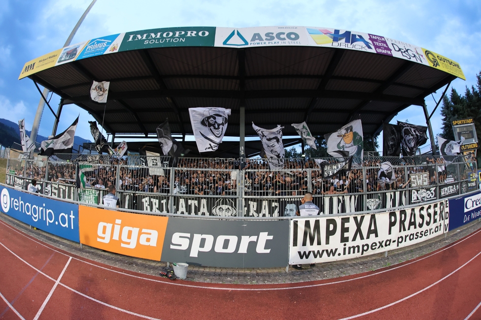 Wolfsberg - Sturm Graz
Oesterreichische Fussball Bundesliga, 1. Runde, Wolfsberger AC - SK Sturm Graz, Lavanttal Arena Wolfsberg, 23.07.2022. 

Foto zeigt Fans von Sturm
