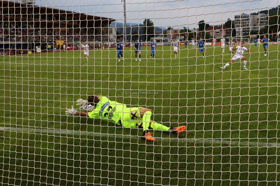 Wolfsberg - Sturm Graz
Oesterreichische Fussball Bundesliga, 1. Runde, Wolfsberger AC - SK Sturm Graz, Lavanttal Arena Wolfsberg, 23.07.2022. 

Foto zeigt Joerg Siebenhandl (Sturm)
