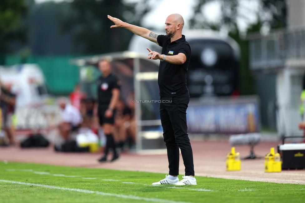 Wolfsberg - Sturm Graz
Oesterreichische Fussball Bundesliga, 1. Runde, Wolfsberger AC - SK Sturm Graz, Lavanttal Arena Wolfsberg, 23.07.2022. 

Foto zeigt Christian Ilzer (Cheftrainer Sturm)
