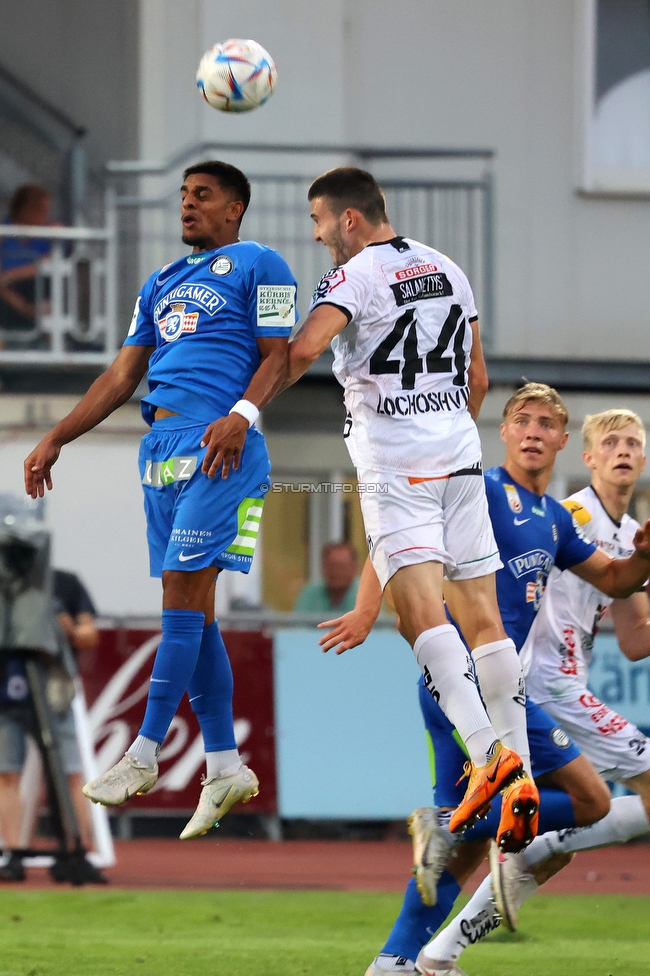 Wolfsberg - Sturm Graz
Oesterreichische Fussball Bundesliga, 1. Runde, Wolfsberger AC - SK Sturm Graz, Lavanttal Arena Wolfsberg, 23.07.2022. 

Foto zeigt Manprit Sarkaria (Sturm)
