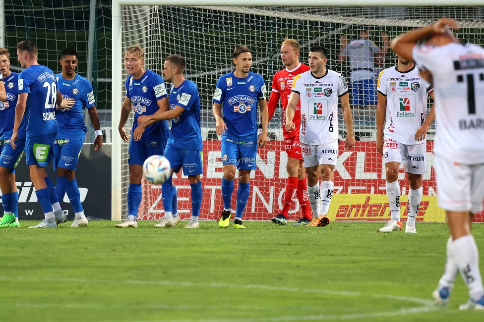 Wolfsberg - Sturm Graz
Oesterreichische Fussball Bundesliga, 1. Runde, Wolfsberger AC - SK Sturm Graz, Lavanttal Arena Wolfsberg, 23.07.2022. 

Foto zeigt Rasmus Hoejlund (Sturm)
Schlüsselwörter: torjubel