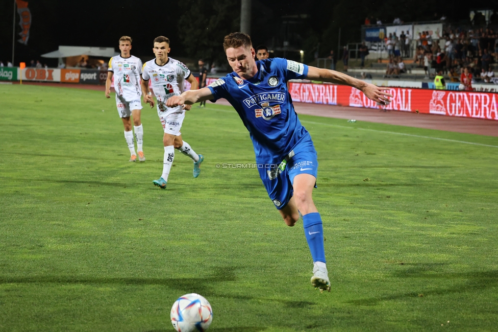 Wolfsberg - Sturm Graz
Oesterreichische Fussball Bundesliga, 1. Runde, Wolfsberger AC - SK Sturm Graz, Lavanttal Arena Wolfsberg, 23.07.2022. 

Foto zeigt David Schnegg (Sturm)
