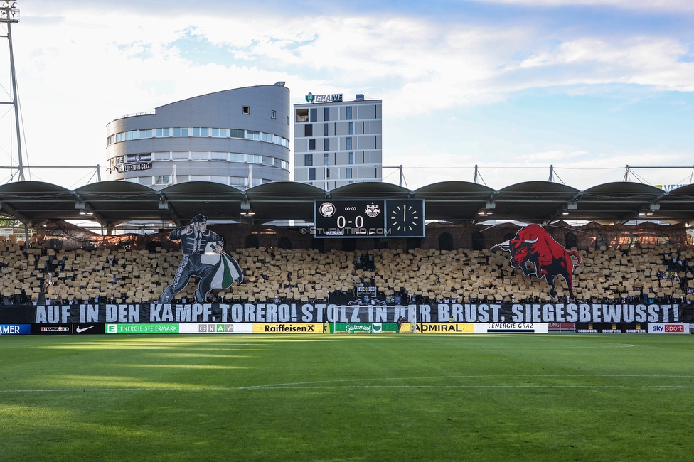 Sturm Graz - RB Salzburg
Oesterreichische Fussball Bundesliga, 2. Runde, SK Sturm Graz - FC RB Salzburg, Stadion Liebenau Graz, 30.07.2022. 

Foto zeigt Fans von Sturm mit einer Choreografie
