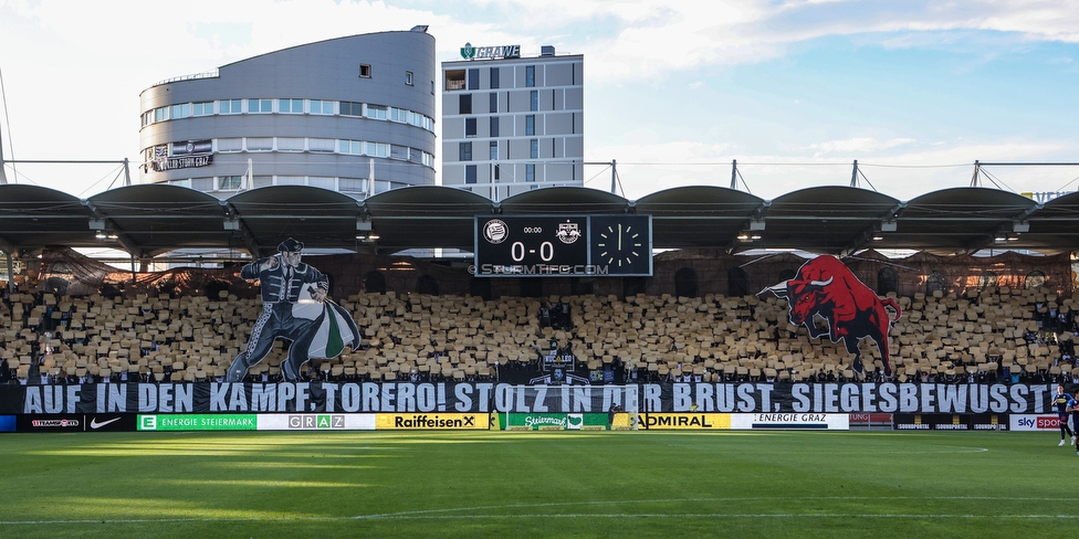 Sturm Graz - RB Salzburg
Oesterreichische Fussball Bundesliga, 2. Runde, SK Sturm Graz - FC RB Salzburg, Stadion Liebenau Graz, 30.07.2022. 

Foto zeigt Fans von Sturm mit einer Choreografie
