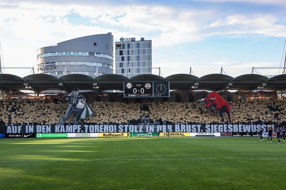 Sturm Graz - RB Salzburg
Oesterreichische Fussball Bundesliga, 2. Runde, SK Sturm Graz - FC RB Salzburg, Stadion Liebenau Graz, 30.07.2022. 

Foto zeigt Fans von Sturm mit einer Choreografie
