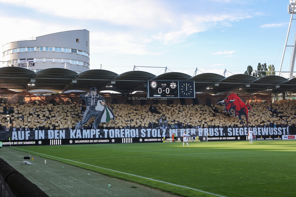 Sturm Graz - RB Salzburg
Oesterreichische Fussball Bundesliga, 2. Runde, SK Sturm Graz - FC RB Salzburg, Stadion Liebenau Graz, 30.07.2022. 

Foto zeigt Fans von Sturm mit einer Choreografie
