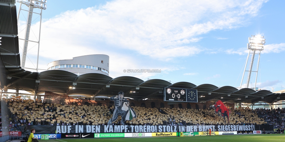 Sturm Graz - RB Salzburg
Oesterreichische Fussball Bundesliga, 2. Runde, SK Sturm Graz - FC RB Salzburg, Stadion Liebenau Graz, 30.07.2022. 

Foto zeigt Fans von Sturm mit einer Choreografie
