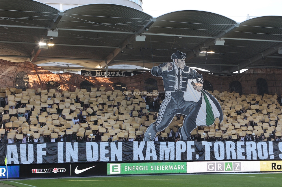 Sturm Graz - RB Salzburg
Oesterreichische Fussball Bundesliga, 2. Runde, SK Sturm Graz - FC RB Salzburg, Stadion Liebenau Graz, 30.07.2022. 

Foto zeigt Fans von Sturm mit einer Choreografie
