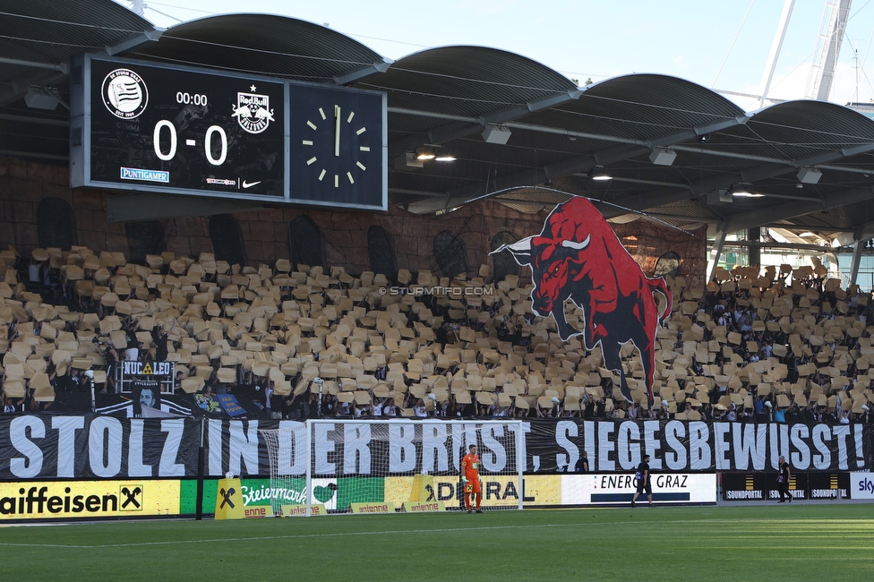 Sturm Graz - RB Salzburg
Oesterreichische Fussball Bundesliga, 2. Runde, SK Sturm Graz - FC RB Salzburg, Stadion Liebenau Graz, 30.07.2022. 

Foto zeigt Fans von Sturm mit einer Choreografie
