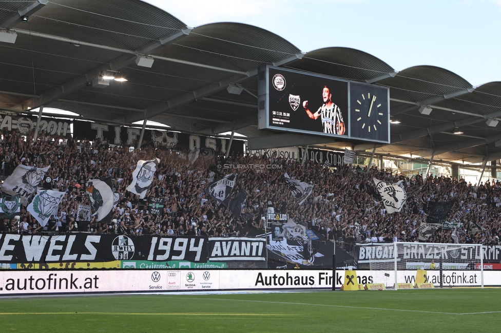 Sturm Graz - RB Salzburg
Oesterreichische Fussball Bundesliga, 2. Runde, SK Sturm Graz - FC RB Salzburg, Stadion Liebenau Graz, 30.07.2022. 

Foto zeigt Fans von Sturm
