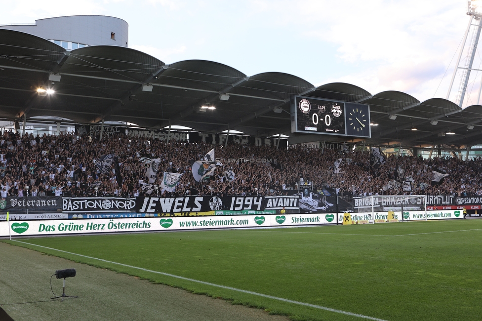 Sturm Graz - RB Salzburg
Oesterreichische Fussball Bundesliga, 2. Runde, SK Sturm Graz - FC RB Salzburg, Stadion Liebenau Graz, 30.07.2022. 

Foto zeigt Fans von Sturm
