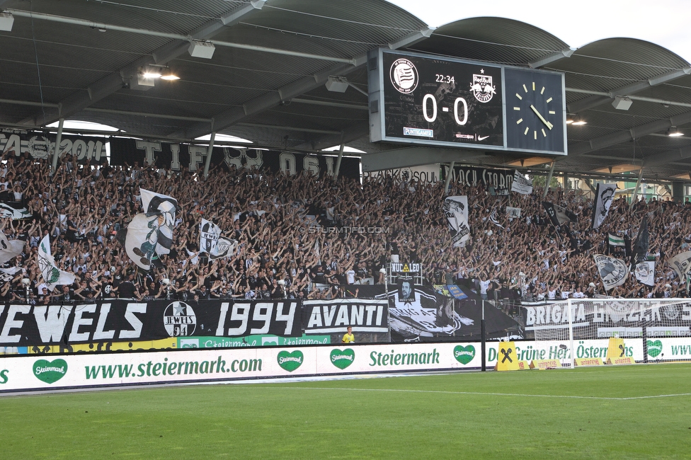 Sturm Graz - RB Salzburg
Oesterreichische Fussball Bundesliga, 2. Runde, SK Sturm Graz - FC RB Salzburg, Stadion Liebenau Graz, 30.07.2022. 

Foto zeigt Fans von Sturm
