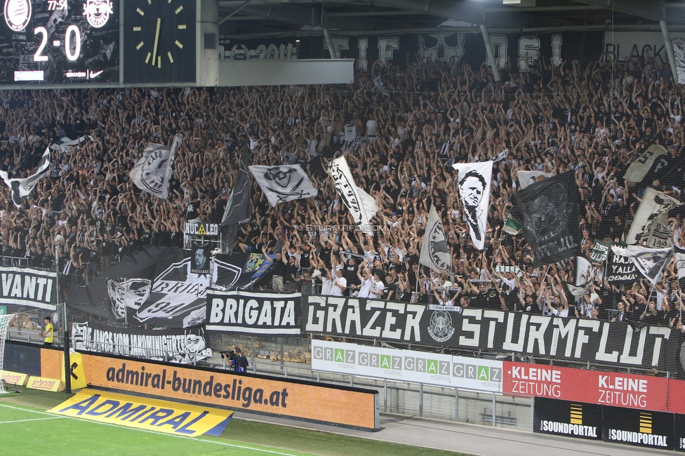 Sturm Graz - RB Salzburg
Oesterreichische Fussball Bundesliga, 2. Runde, SK Sturm Graz - FC RB Salzburg, Stadion Liebenau Graz, 30.07.2022. 

Foto zeigt Fans von Sturm
Schlüsselwörter: sturmflut