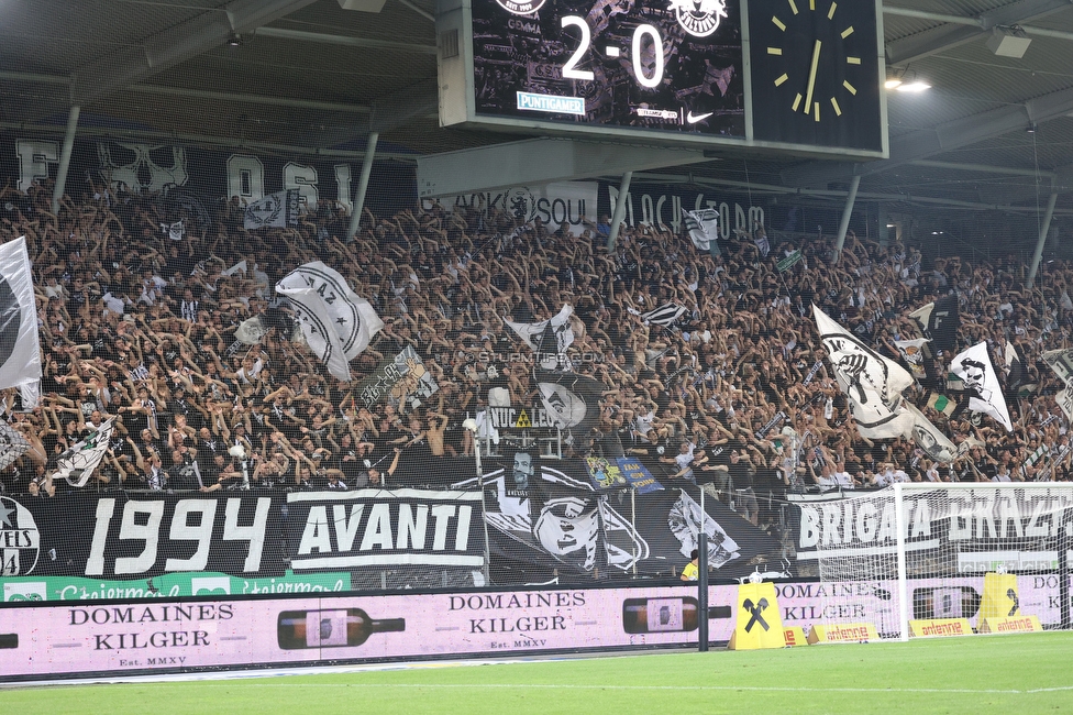 Sturm Graz - RB Salzburg
Oesterreichische Fussball Bundesliga, 2. Runde, SK Sturm Graz - FC RB Salzburg, Stadion Liebenau Graz, 30.07.2022. 

Foto zeigt Fans von Sturm
