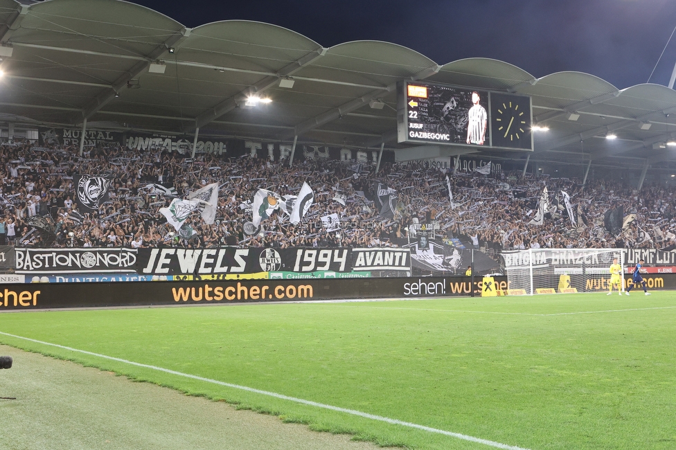 Sturm Graz - RB Salzburg
Oesterreichische Fussball Bundesliga, 2. Runde, SK Sturm Graz - FC RB Salzburg, Stadion Liebenau Graz, 30.07.2022. 

Foto zeigt Fans von Sturm
