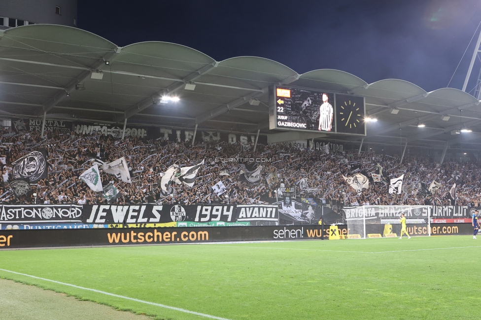 Sturm Graz - RB Salzburg
Oesterreichische Fussball Bundesliga, 2. Runde, SK Sturm Graz - FC RB Salzburg, Stadion Liebenau Graz, 30.07.2022. 

Foto zeigt Fans von Sturm
