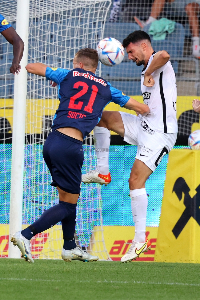 Sturm Graz - RB Salzburg
Oesterreichische Fussball Bundesliga, 2. Runde, SK Sturm Graz - FC RB Salzburg, Stadion Liebenau Graz, 30.07.2022. 

Foto zeigt Alexandar Borkovic (Sturm)
