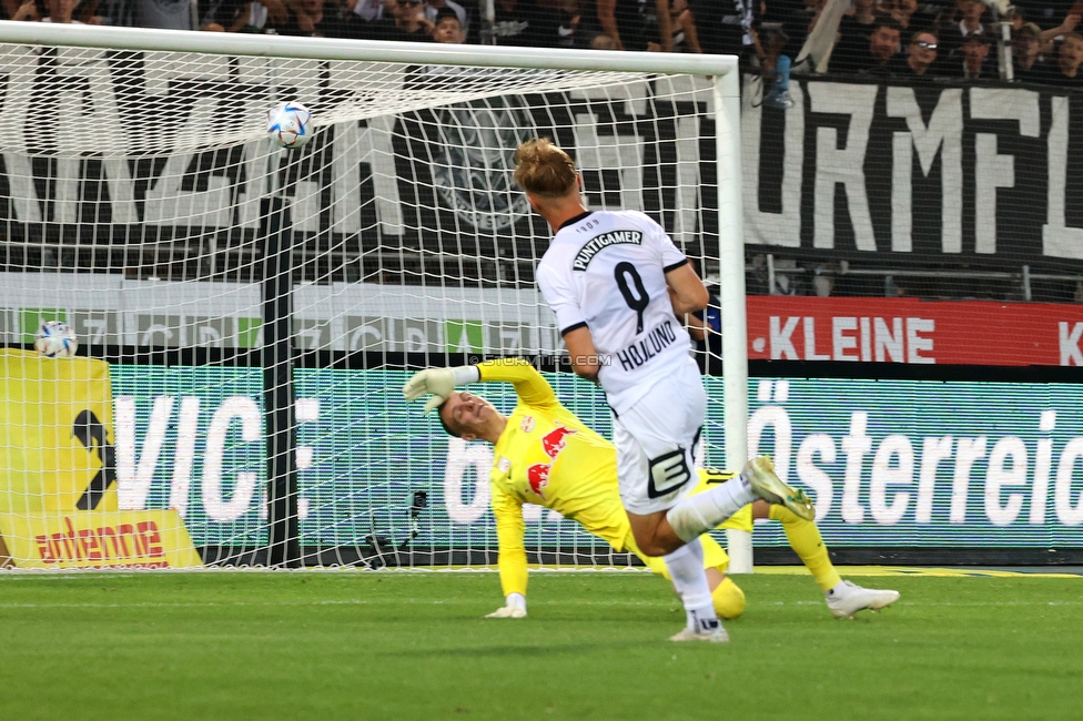 Sturm Graz - RB Salzburg
Oesterreichische Fussball Bundesliga, 2. Runde, SK Sturm Graz - FC RB Salzburg, Stadion Liebenau Graz, 30.07.2022. 

Foto zeigt Rasmus Hoejlund (Sturm)
Schlüsselwörter: tor