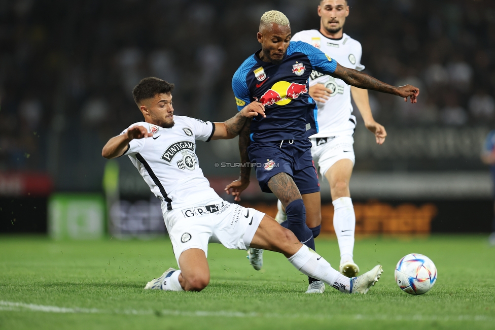 Sturm Graz - RB Salzburg
Oesterreichische Fussball Bundesliga, 2. Runde, SK Sturm Graz - FC RB Salzburg, Stadion Liebenau Graz, 30.07.2022. 

Foto zeigt Jusuf Gazibegovic (Sturm)
