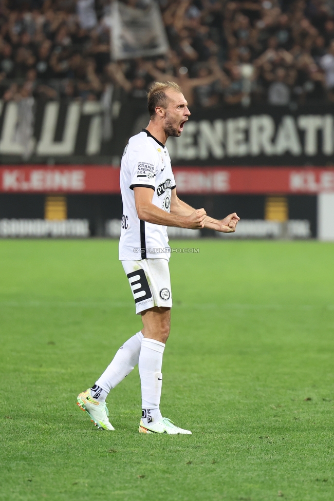 Sturm Graz - RB Salzburg
Oesterreichische Fussball Bundesliga, 2. Runde, SK Sturm Graz - FC RB Salzburg, Stadion Liebenau Graz, 30.07.2022. 

Foto zeigt Jon Gorenc-Stankovic (Sturm)
