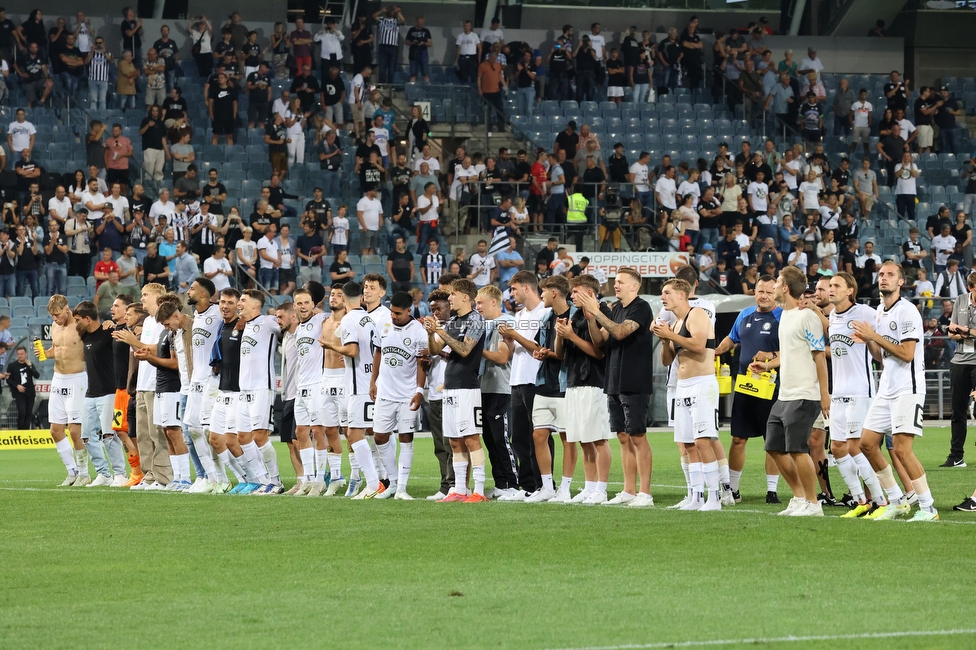 Sturm Graz - RB Salzburg
Oesterreichische Fussball Bundesliga, 2. Runde, SK Sturm Graz - FC RB Salzburg, Stadion Liebenau Graz, 30.07.2022. 

Foto zeigt die Mannschaft von Sturm
