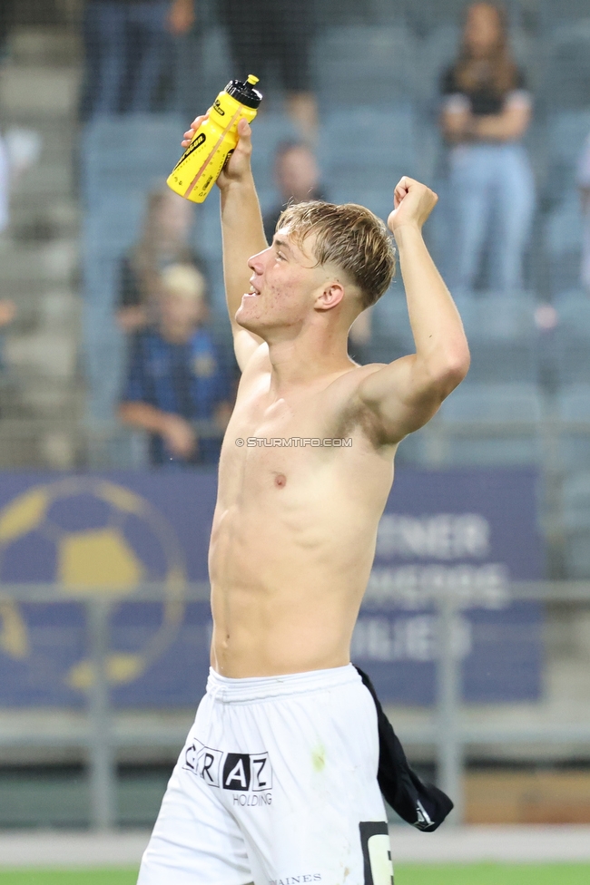 Sturm Graz - RB Salzburg
Oesterreichische Fussball Bundesliga, 2. Runde, SK Sturm Graz - FC RB Salzburg, Stadion Liebenau Graz, 30.07.2022. 

Foto zeigt Rasmus Hoejlund (Sturm)
