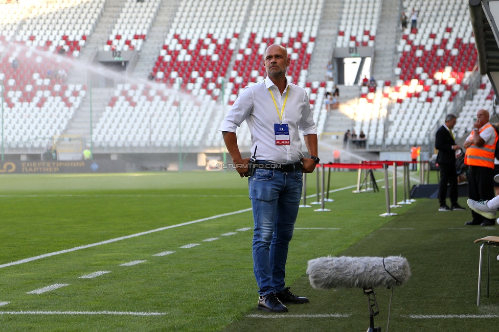 Dynamo Kiew - Sturm Graz
UEFA Champions League Qualifikation 3. Runde, Dynamo Kiew - SK Sturm Graz, Stadion LKS Lodz, 03.08.2022. 

Foto zeigt Wolfgang Bravc (Bravc Security)
