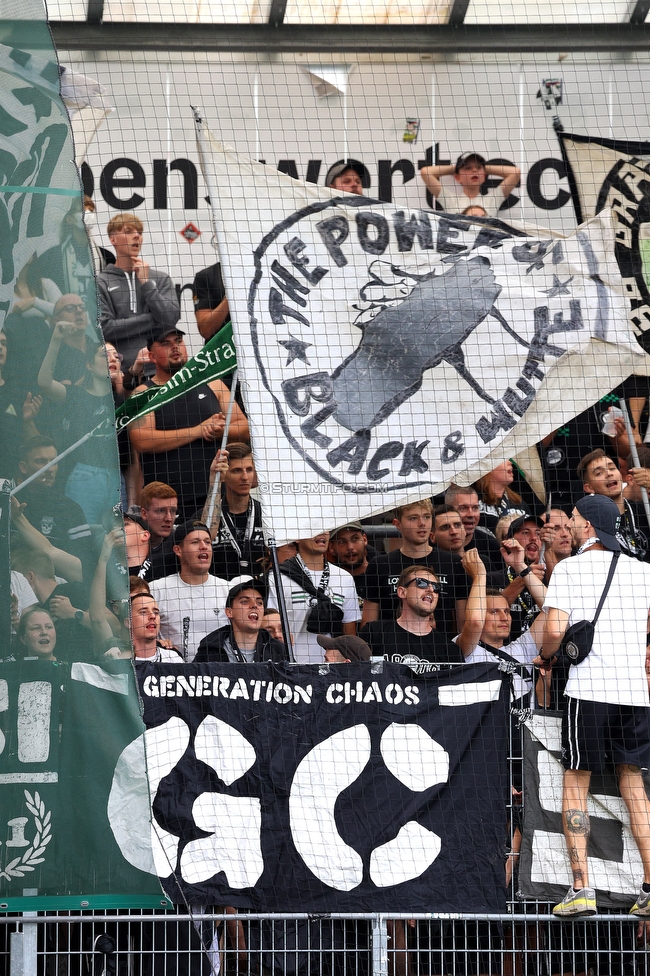 Ried - Sturm Graz
Oesterreichische Fussball Bundesliga, 3. Runde, SV Ried - SK Sturm Graz, Arena Ried, 06.08.2022. 

Foto zeigt Fans von Sturm
Schlüsselwörter: generationchaos