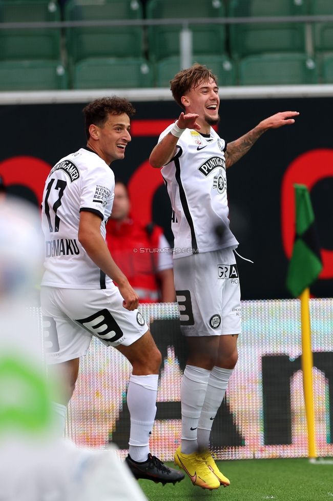 Ried - Sturm Graz
Oesterreichische Fussball Bundesliga, 3. Runde, SV Ried - SK Sturm Graz, Arena Ried, 06.08.2022. 

Foto zeigt Fans von Sturm
