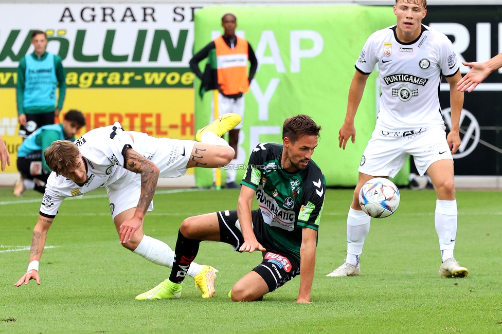 Ried - Sturm Graz
Oesterreichische Fussball Bundesliga, 3. Runde, SV Ried - SK Sturm Graz, Arena Ried, 06.08.2022. 

Foto zeigt Christoph Lang (Sturm)
