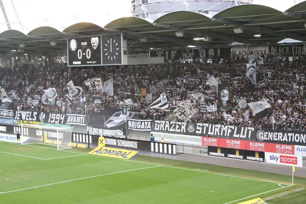 Sturm Graz - Altach
Oesterreichische Fussball Bundesliga, 4. Runde, SK Sturm Graz - SCR Altach, Stadion Liebenau Graz, 13.08.2022. 

Foto zeigt Fans von Sturm
Schlüsselwörter: schals