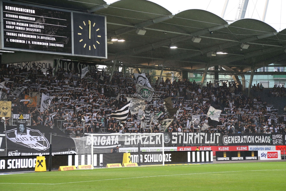 Sturm Graz - Altach
Oesterreichische Fussball Bundesliga, 4. Runde, SK Sturm Graz - SCR Altach, Stadion Liebenau Graz, 13.08.2022. 

Foto zeigt Fans von Sturm
