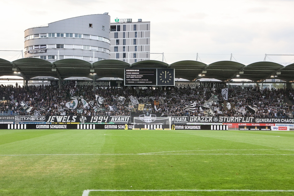 Sturm Graz - Altach
Oesterreichische Fussball Bundesliga, 4. Runde, SK Sturm Graz - SCR Altach, Stadion Liebenau Graz, 13.08.2022. 

Foto zeigt Fans von Sturm
Schlüsselwörter: schals