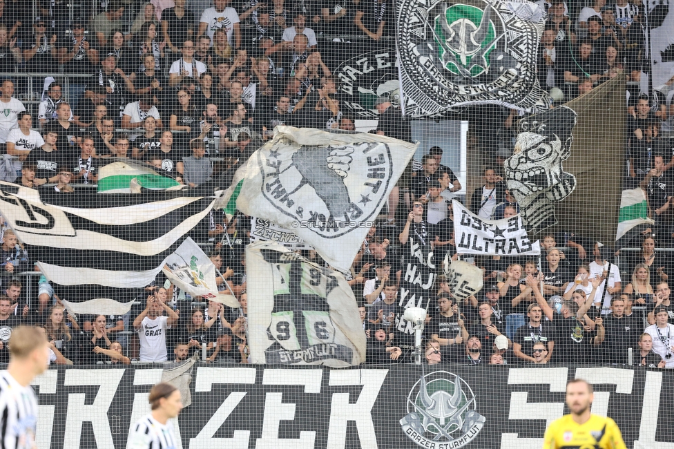 Sturm Graz - Altach
Oesterreichische Fussball Bundesliga, 4. Runde, SK Sturm Graz - SCR Altach, Stadion Liebenau Graz, 13.08.2022. 

Foto zeigt Fans von Sturm
Schlüsselwörter: sturmflut